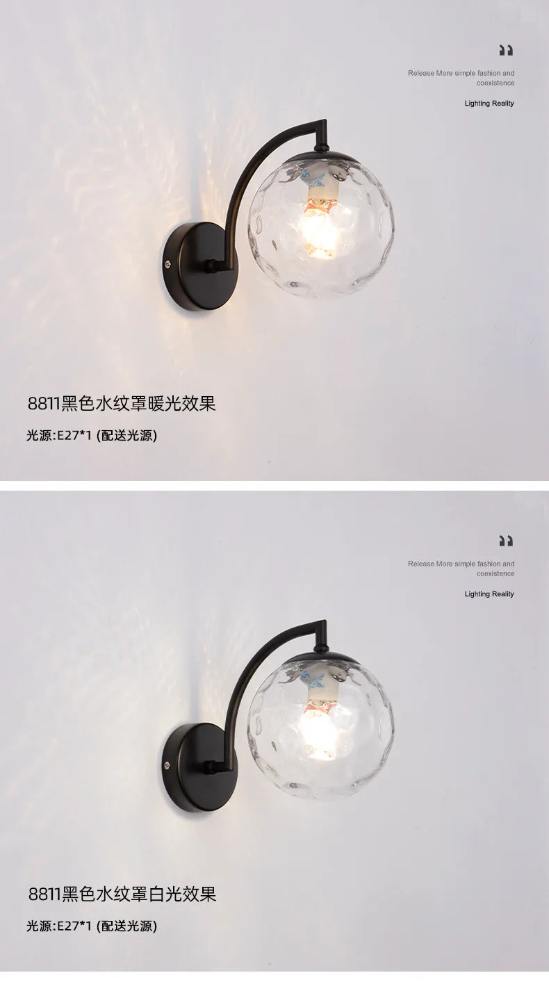 Modern LED Glass Ball Wall Light