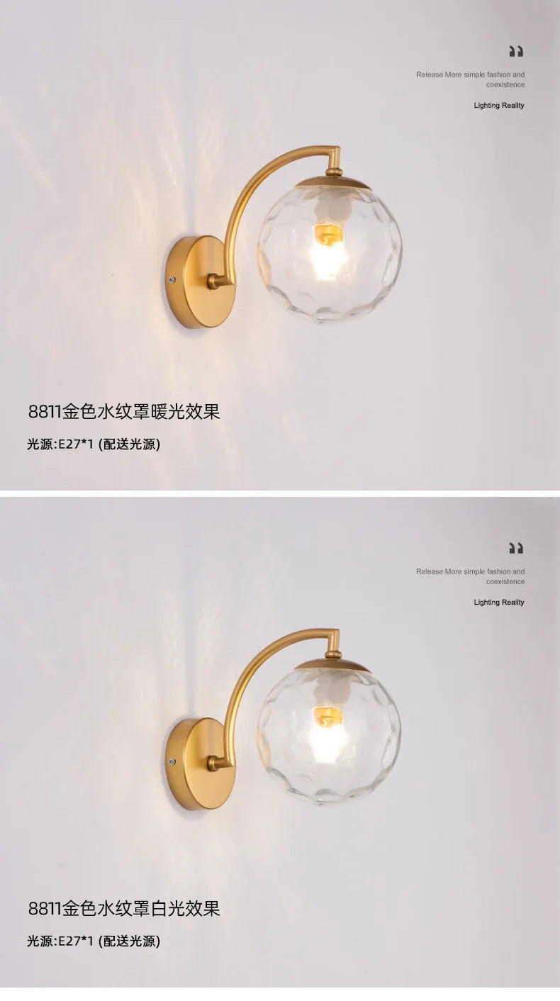 Modern LED Glass Ball Wall Light