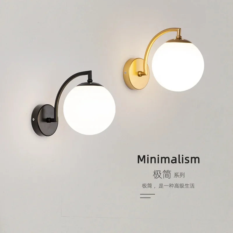 Modern LED Glass Ball Wall Light