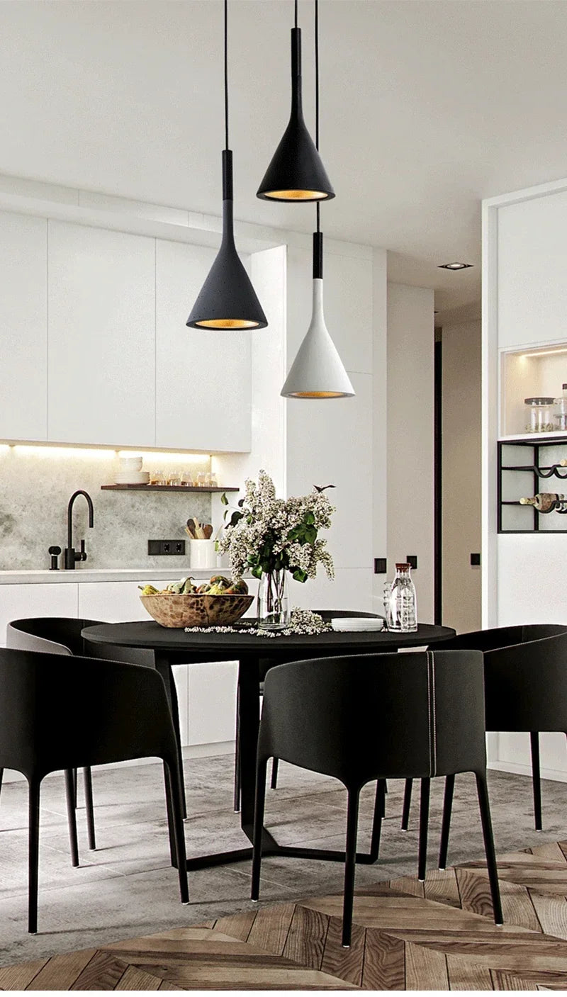 Modern LED Pendant Light - Black/White