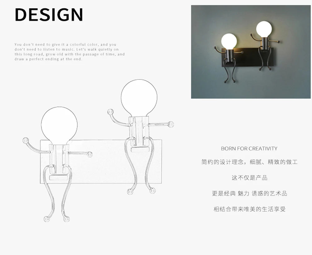 Modern LED Robot Wall Lamp