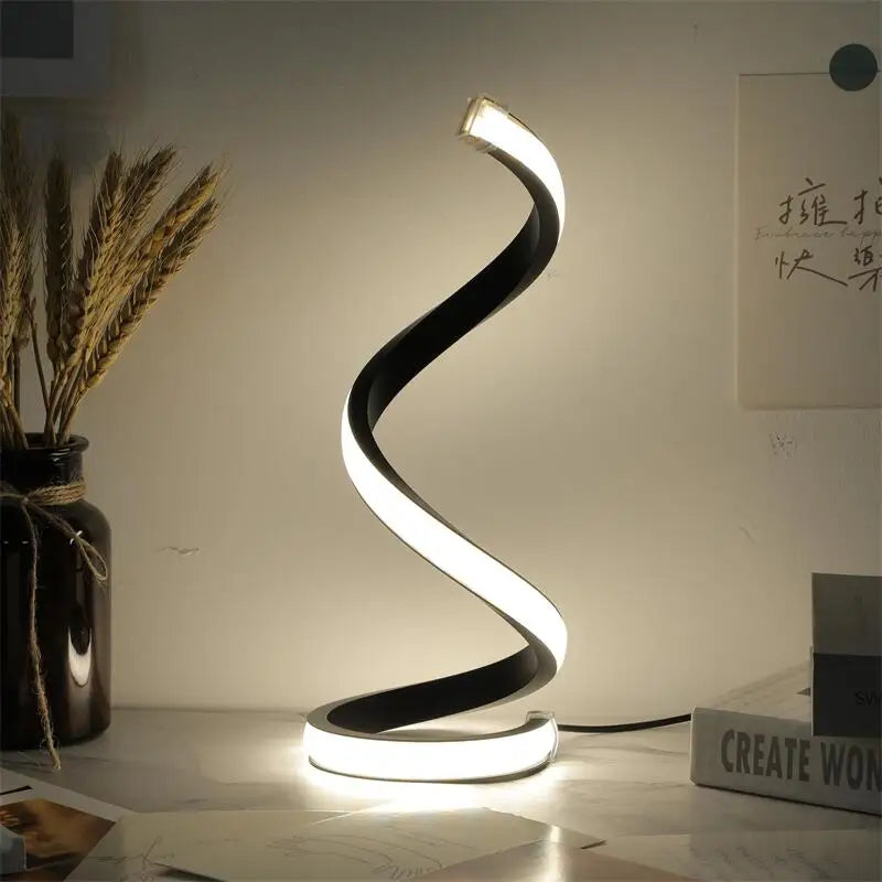 Modern LED Spiral Table Lamp