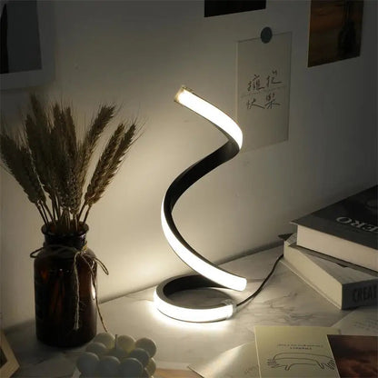 Modern LED Spiral Table Lamp