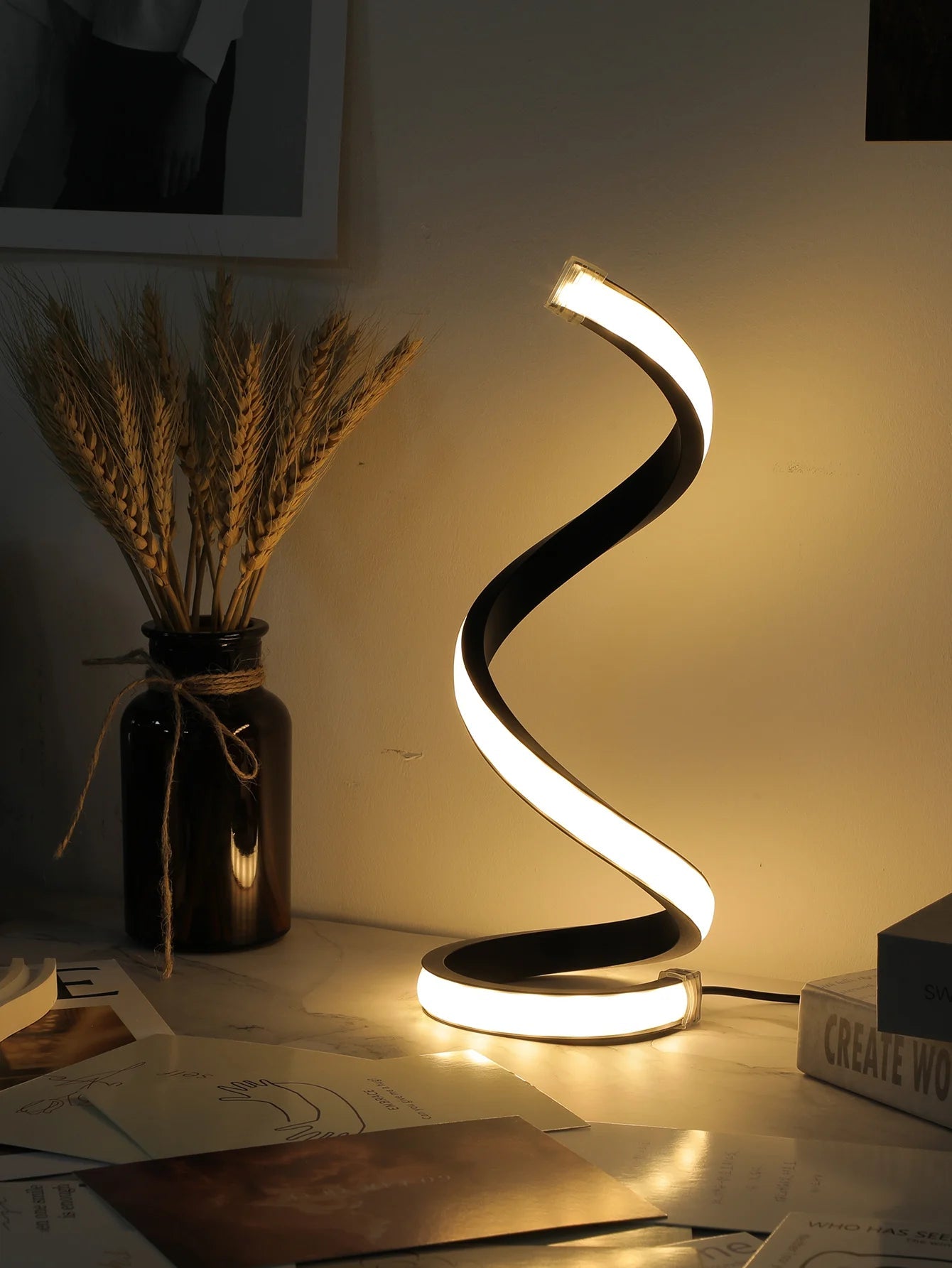 Modern LED Spiral Table Lamp