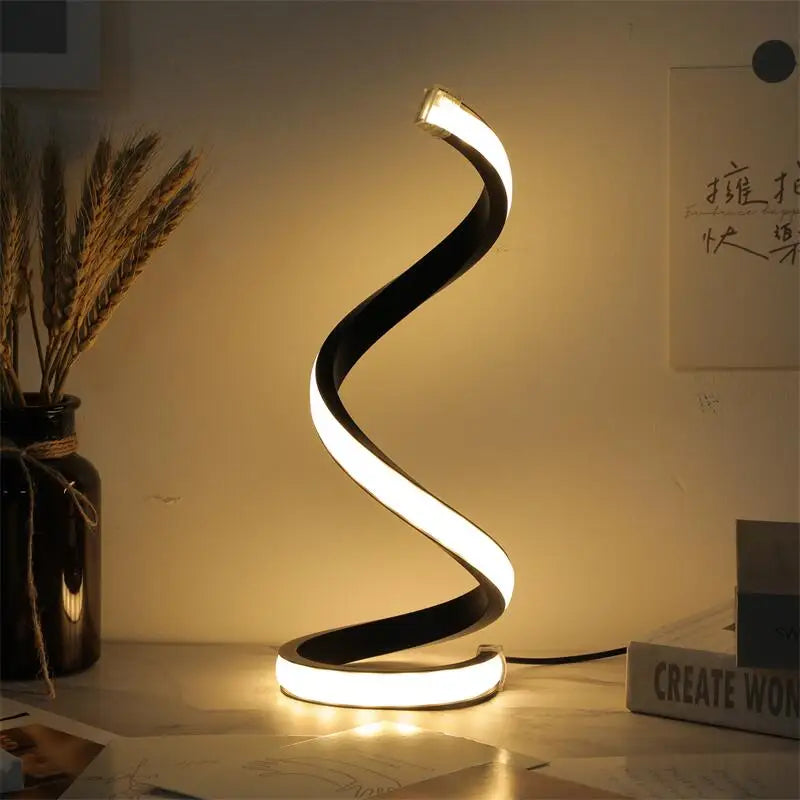 Modern LED Spiral Table Lamp