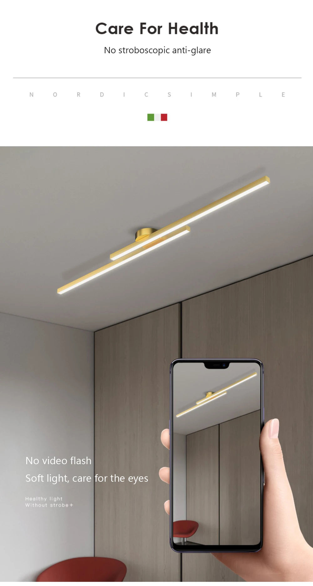 Modern LED Strip Light – Gold