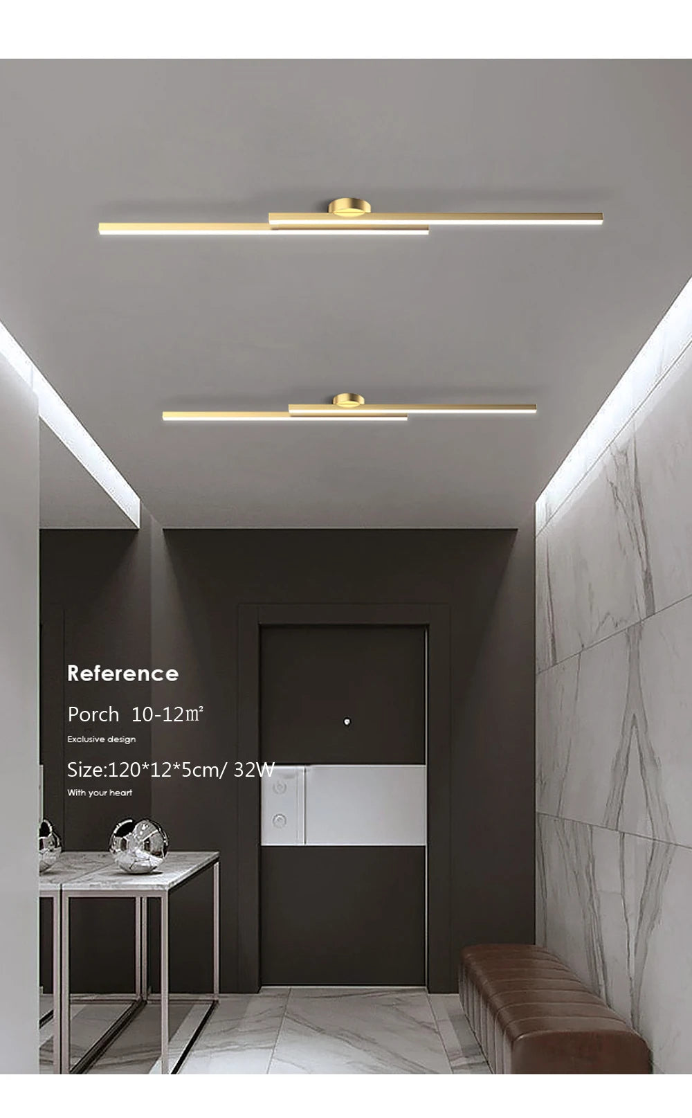 Modern LED Strip Light – Gold