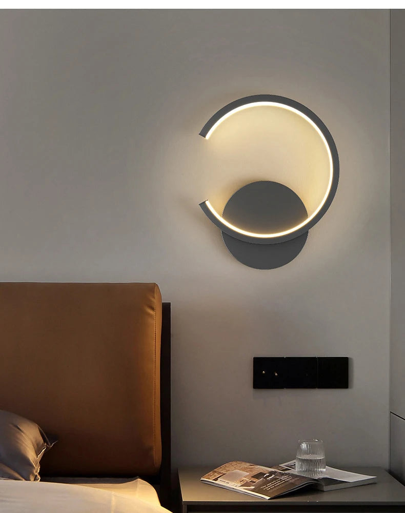 Modern LED Wall Lamp - Black, White, Gold