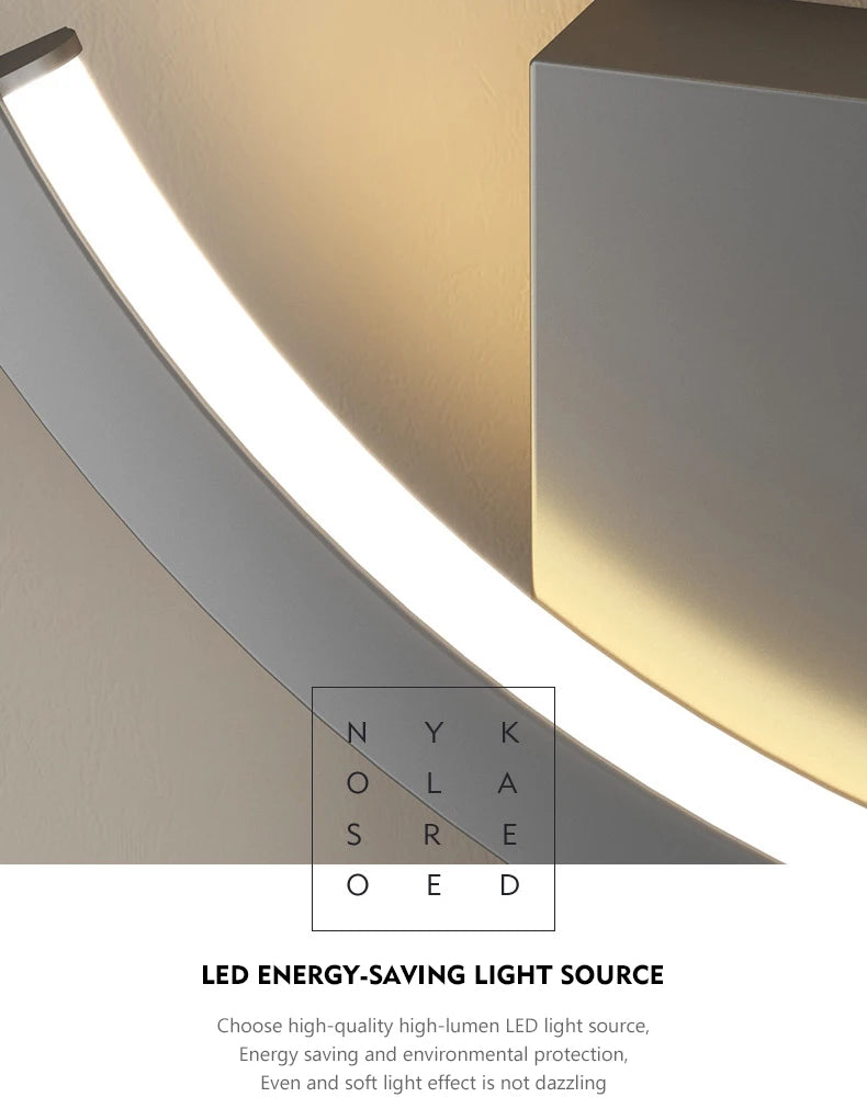 Modern LED Wall Lamp - Black, White, Gold