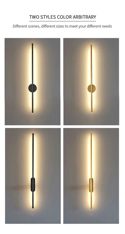 Modern LED Wall Lamp - Black/Gold