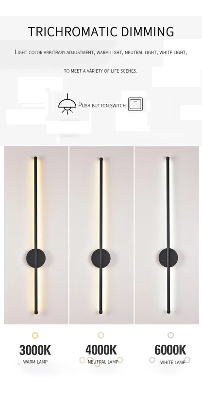 Modern LED Wall Lamp - Black/Gold