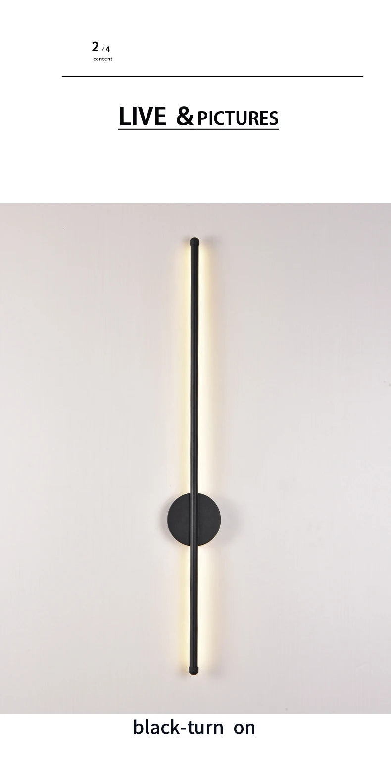 Modern LED Wall Lamp - Black/Gold