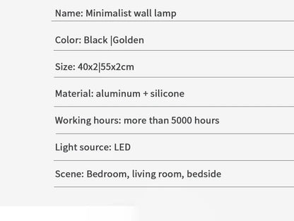 Modern LED Wall Lamp - Black/Gold