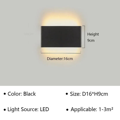 Modern LED Wall Sconce - Black