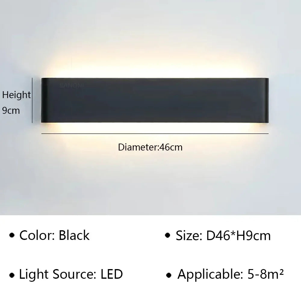 Modern LED Wall Sconce - Black