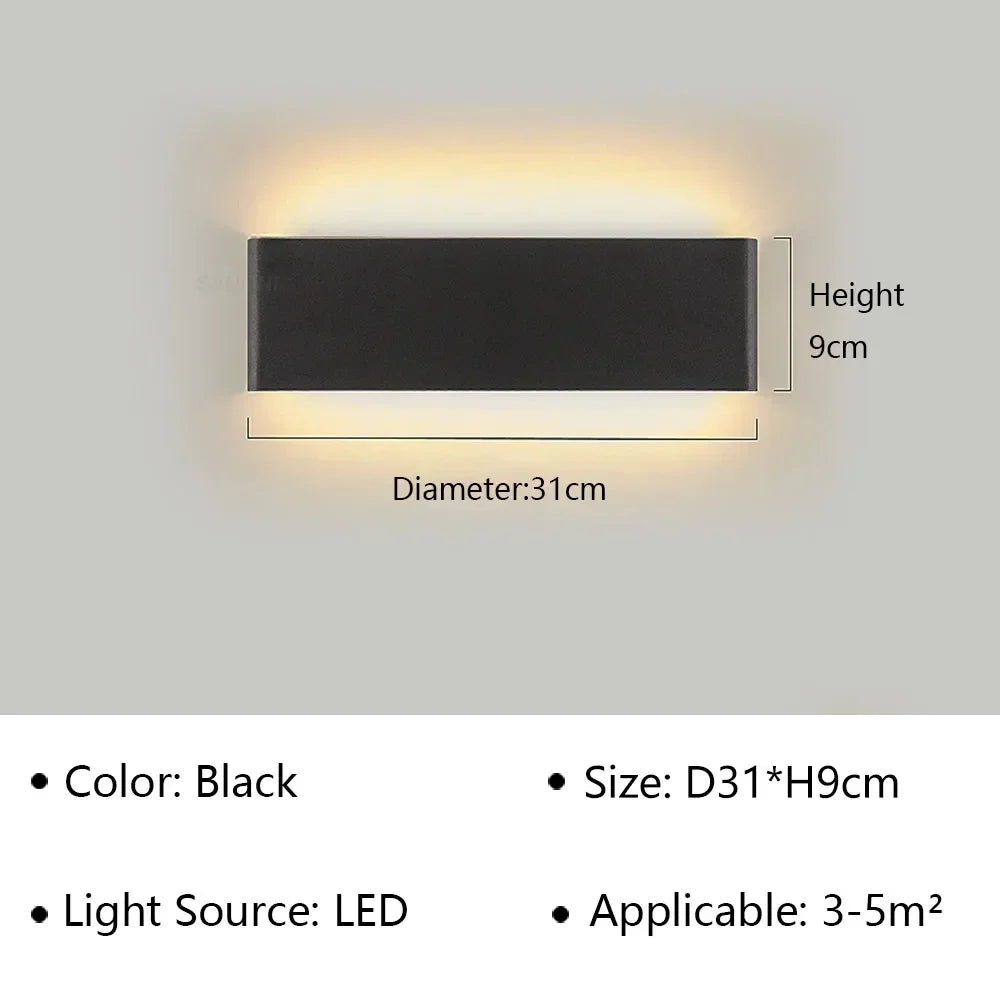 Modern LED Wall Sconce - Black