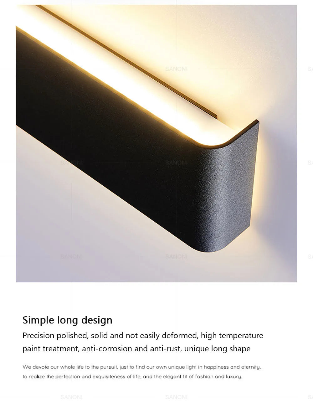 Modern LED Wall Sconce - Black