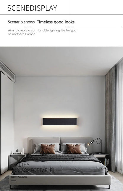 Modern LED Wall Sconce - Black