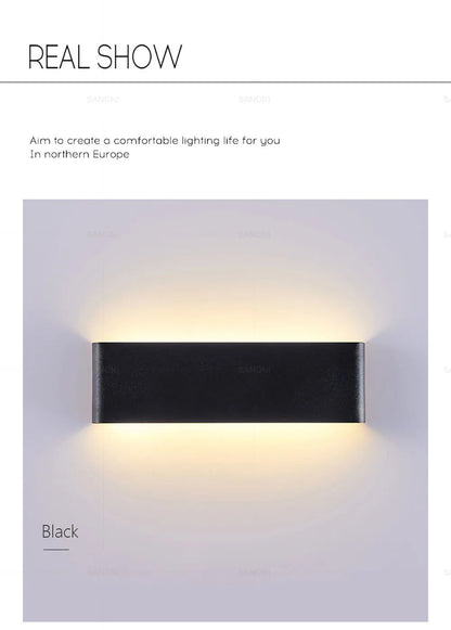 Modern LED Wall Sconce - Black