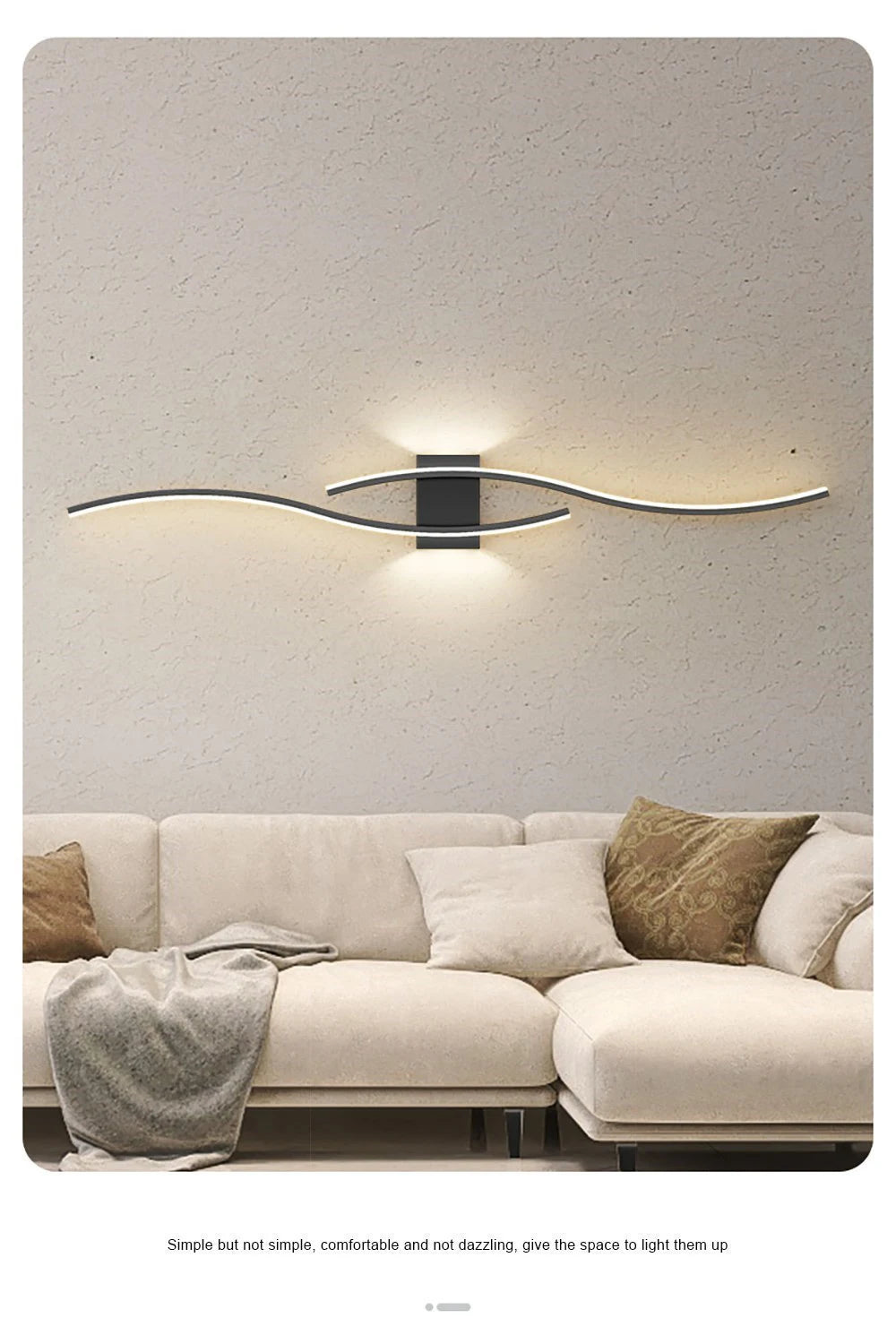 Modern LED Wall Sconce Black Gold