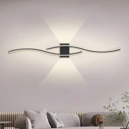 Modern LED Wall Sconce Black Gold