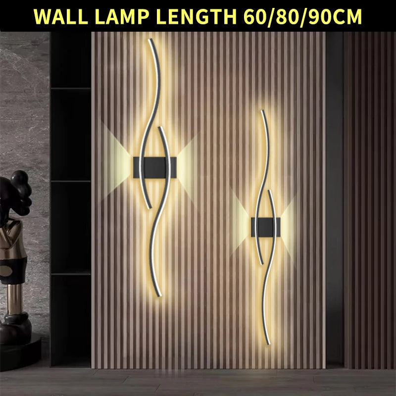 Modern LED Wall Sconce Black Gold