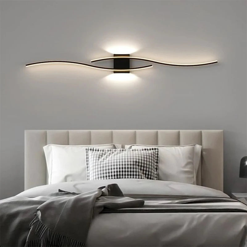 Modern LED Wall Sconce Black Gold