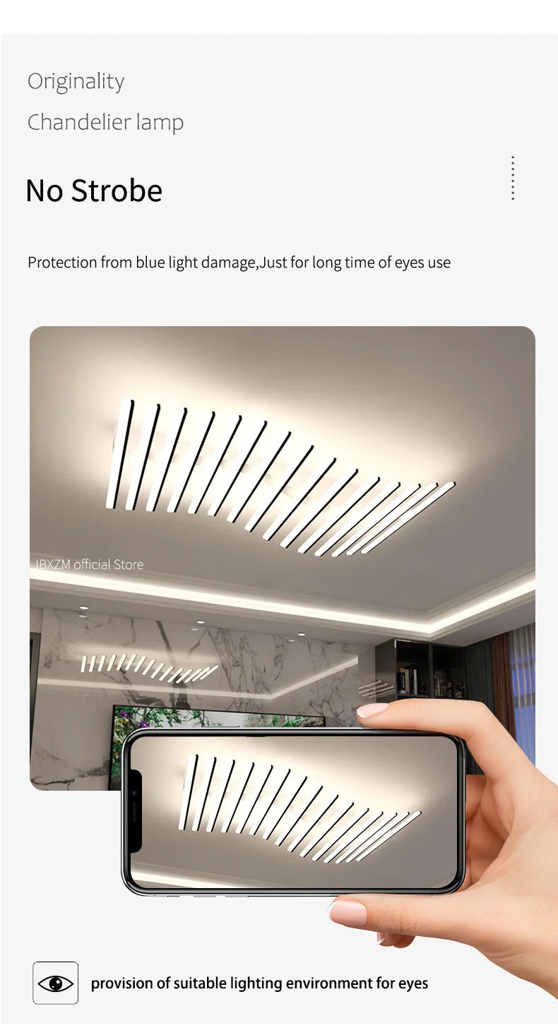 Modern LED Wrought Iron Ceiling Light