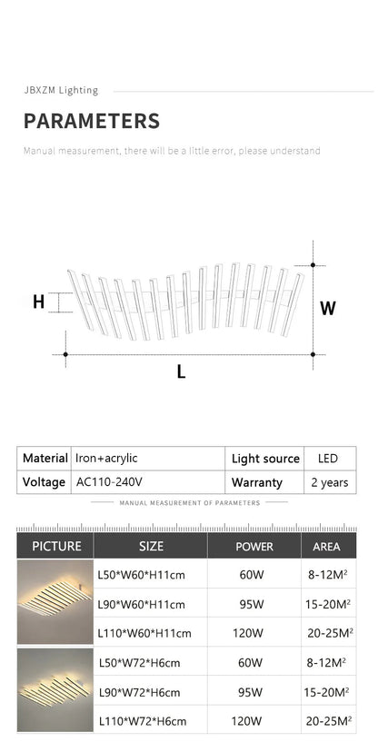 Modern LED Wrought Iron Ceiling Light