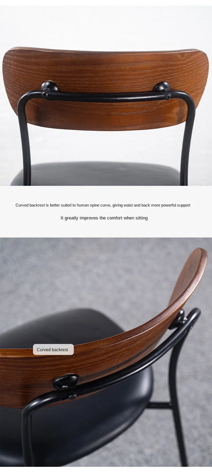 Modern Leather Dining Chair - Armless