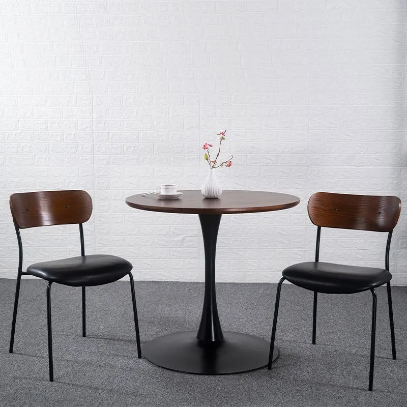 Modern Leather Dining Chair - Armless