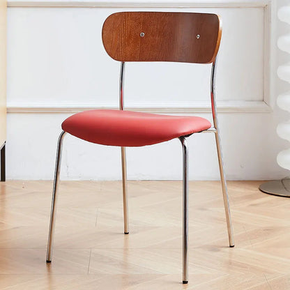 Modern Leather Dining Chair - Armless