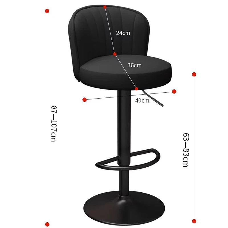 Modern Metal Bar Chair - Adjustable