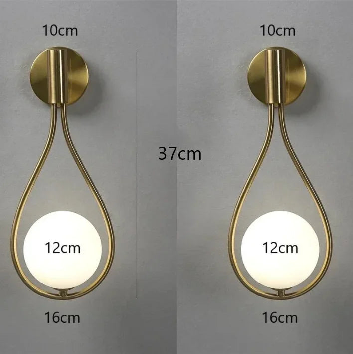 Modern Metal Glass Wall Lamp