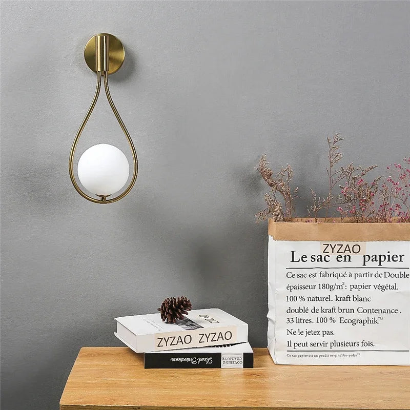 Modern Metal Glass Wall Lamp