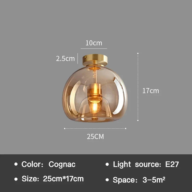 Modern Minimalist Glass LED Ceiling Light