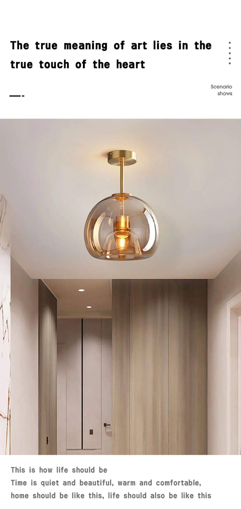 Modern Minimalist Glass LED Ceiling Light