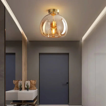 Modern Minimalist Glass LED Ceiling Light