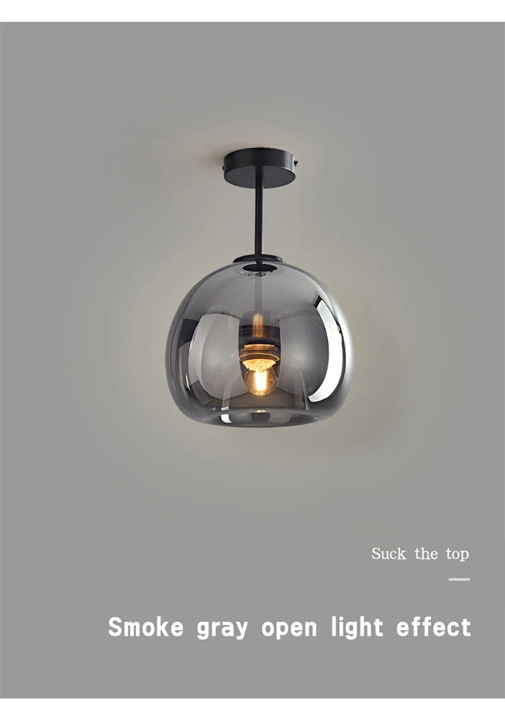 Modern Minimalist Glass LED Ceiling Light