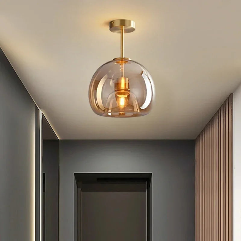 Modern Minimalist Glass LED Ceiling Light