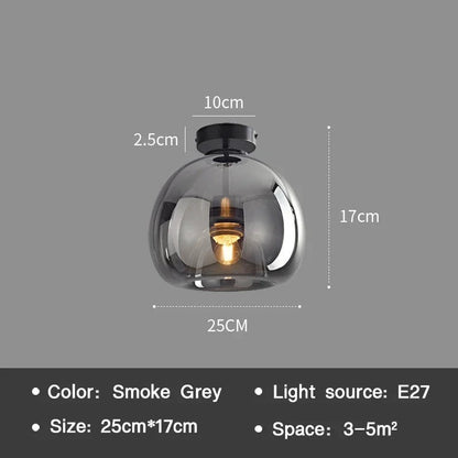 Modern Minimalist Glass LED Ceiling Light