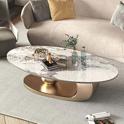 Modern Minimalist Oval Coffee Table