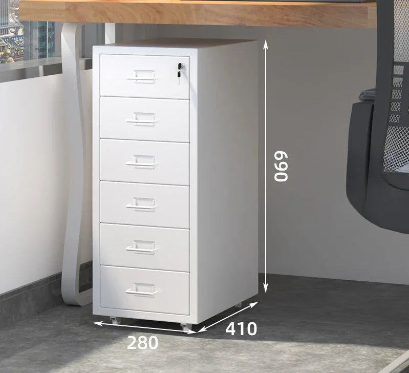 Modern Mobile File Cabinet Black