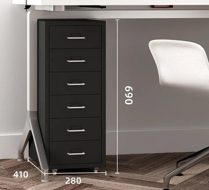 Modern Mobile File Cabinet Black