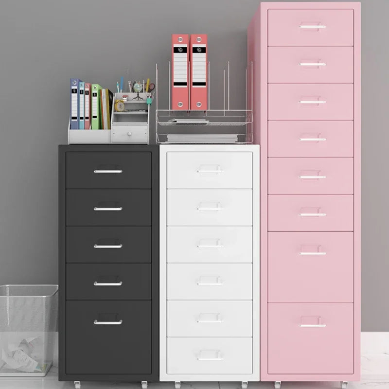 Modern Mobile File Cabinet Black