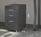 Modern Mobile File Cabinet Black