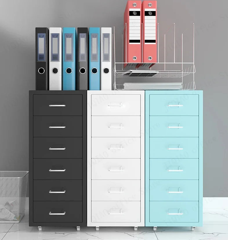 Modern Mobile File Cabinet Black