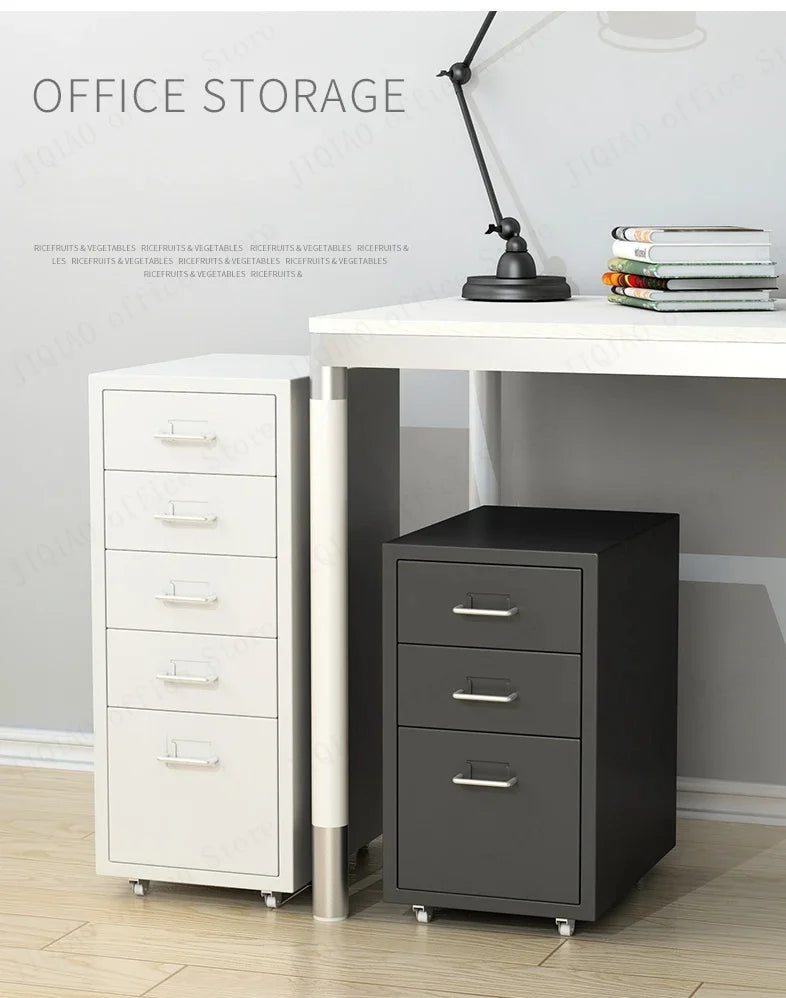 Modern Mobile File Cabinet Black