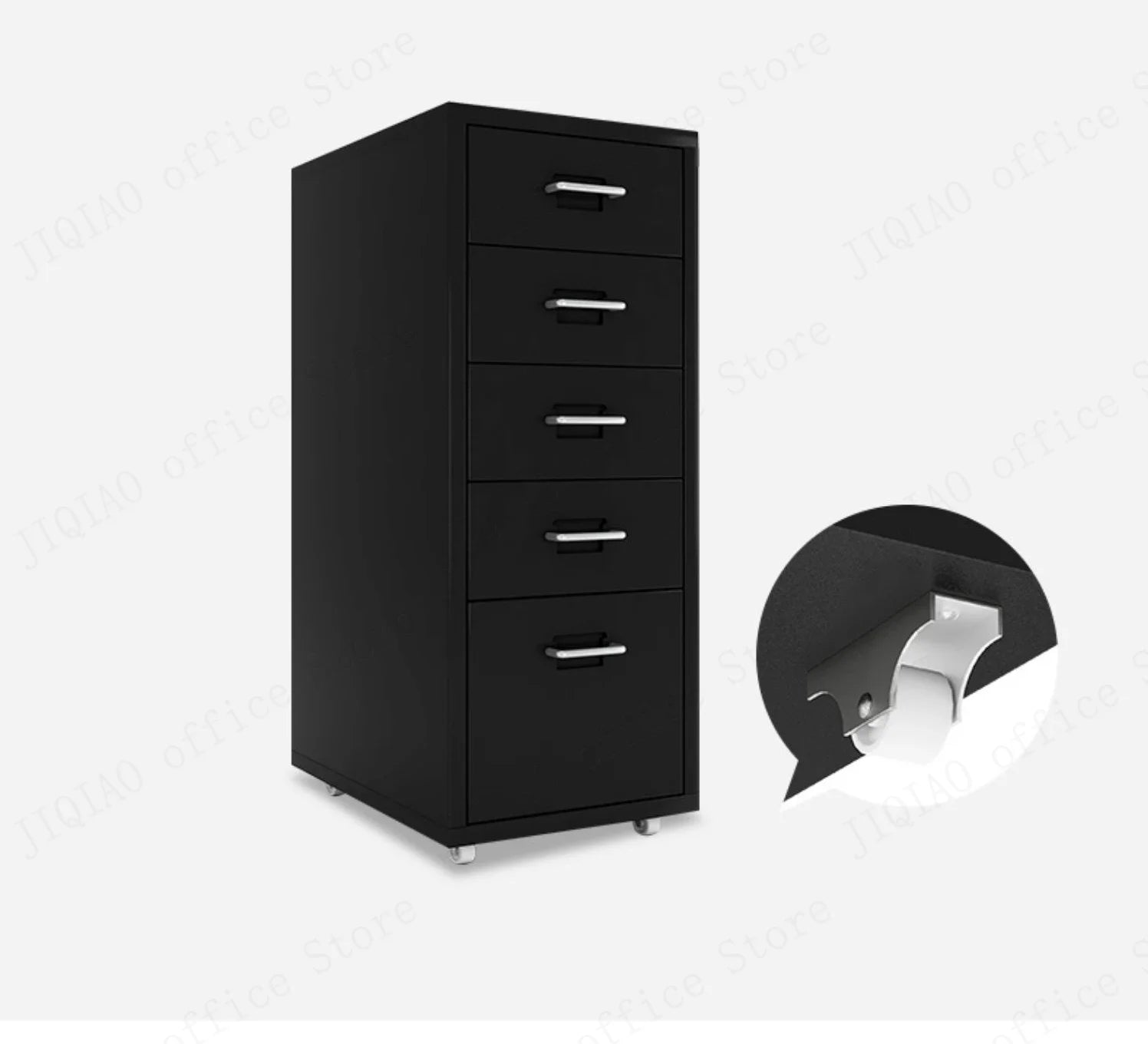 Modern Mobile File Cabinet Black