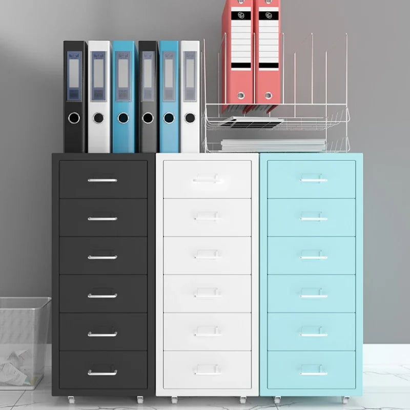 Modern Mobile File Cabinet Black